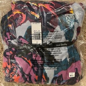 Vera Bradley Neon Blooms Retired Floral Throw Blanket